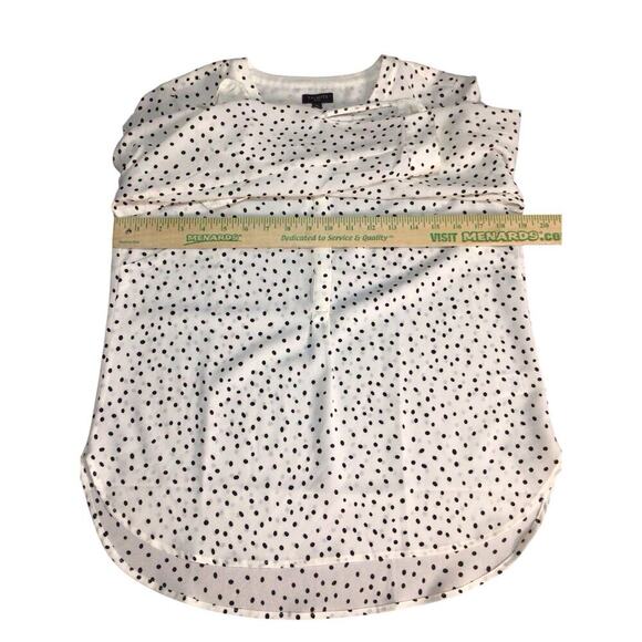 Talbots White Ladies Blouse Polka Dots Long Sleeve Small Petite - Picture 6 of 8